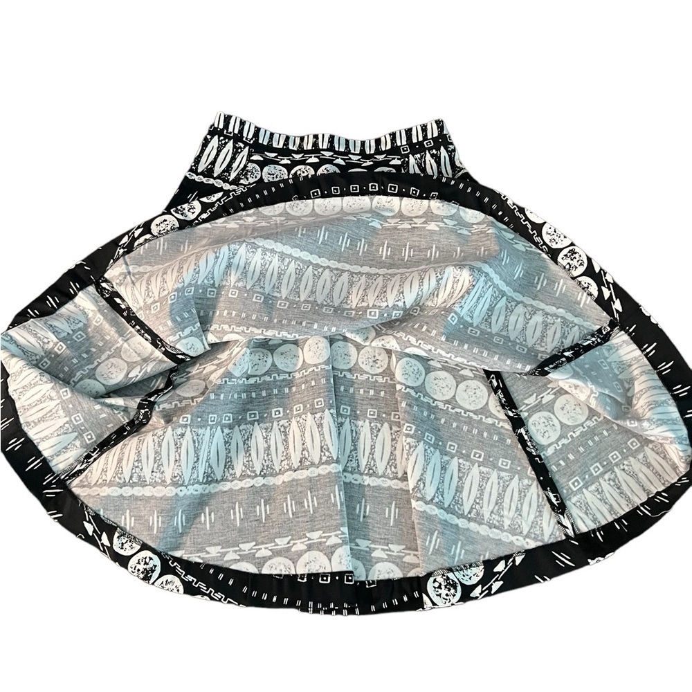 VERONICA BEARD WOODBLOCK PRINT FLARED A-LINE SKIRT SIZE 6 - Picture 9 of 12